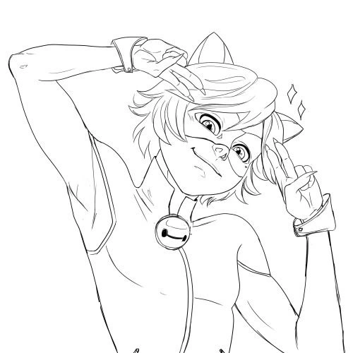 Charming black cat coloring book